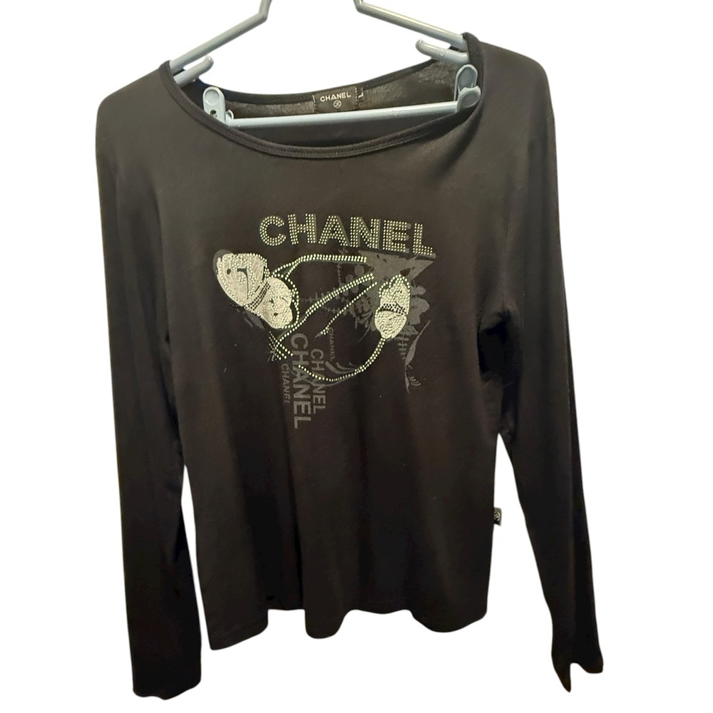 Black Long Sleeve Tee with Graphic Design back and front art design.👍conditions - Picture 10 of 14